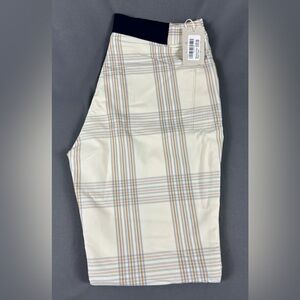 Peter Millar Plaid Capris - Cream and Blue